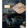 Essa 24" Wide Chrome And Crystal Pendant Light -Golden Lighting Shop 092216 contemporary modern chandeliers h