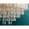 Possini Euro Jolie 20" Wide Silver Fabric Crystal Chandelier 1 Possini Euro Jolie 20" Wide Silver Fabric Crystal Chandelier -Golden Lighting Shop 190405 contemporary modern chandeliers 98424 img 1594