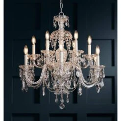 Schonbek Sterling 29" Wide Heritage Crystal 12-Light Chandelier