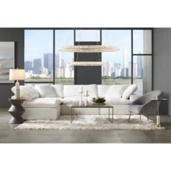 Possini Wainwright 48" Wide Crystal Double-Ring Dimmable LED Pendant