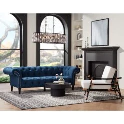 Sofie 31 1/2"W Black Crystal Kitchen Island Light Pendant