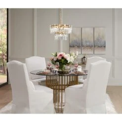 Vienna Full Spectrum Luxum 18 3/4" Brass And Crystal Pendant Light