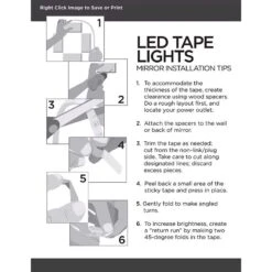 Color LED Tape Light Kit 16 1/2-Foot With Remote Control
