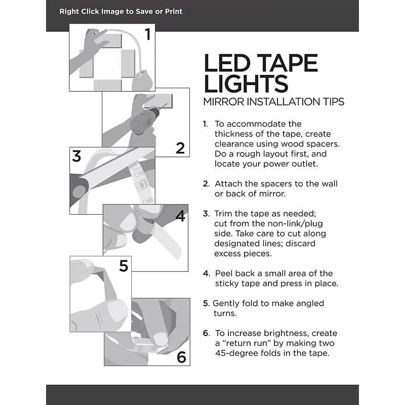 Warm White 16 1/2-Foot Long LED Tape Light Kit 3 Warm White 16 1/2-Foot Long LED Tape Light Kit