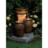 Tuscan Faux Stone 31 1/2" High LED Floor Patio Fountain -Golden Lighting Shop 55499 2