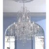 Crystal Rain 37" Wide 18-Light Crystal Chandelier -Golden Lighting Shop 6v862 traditional entryway