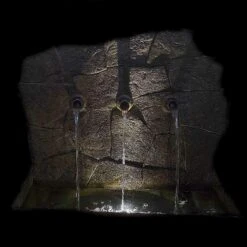 Acadia 34" High Relic Lava LED Outdoor Wall Fountain -Golden Lighting Shop acadia 34 inch high relic lava led outdoor wall fountain 398r3views1