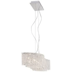 Adali Curve 32" Wide Clear Crystal Linear Chandelier -Golden Lighting Shop adali curve 32 inch wide clear crystal linear chandelier 8g378views4