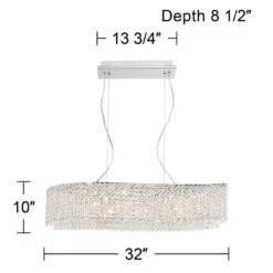 Adali Curve 32" Wide Clear Crystal Linear Chandelier -Golden Lighting Shop adali curve 32 inch wide clear crystal linear chandelier 8g378views5