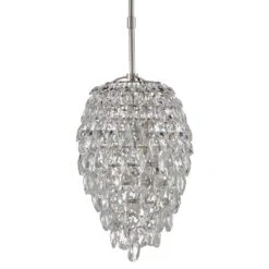 Aisling 10" Wide Polished Nickel And Crystal Mini Pendant 7 Aisling 10" Wide Polished Nickel And Crystal Mini Pendant -Golden Lighting Shop aisling 10 inch wide polished nickel and crystal mini pendant 87y85views1