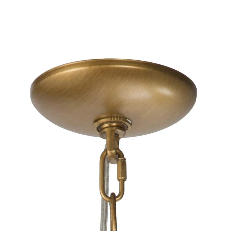 Alexis 23" Wide Antique Brass Metal 6-Light Chandelier 7 Alexis 23" Wide Antique Brass Metal 6-Light Chandelier - Image 5
