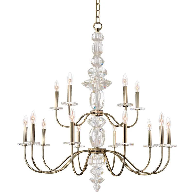 Allegri Bolivar 38" Wide Champagne Gold 15-Light Chandelier 4 Allegri Bolivar 38" Wide Champagne Gold 15-Light Chandelier - Image 2