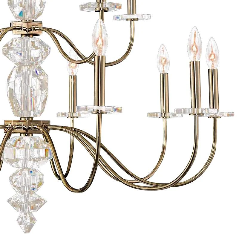 Allegri Bolivar 38" Wide Champagne Gold 15-Light Chandelier 5 Allegri Bolivar 38" Wide Champagne Gold 15-Light Chandelier - Image 3