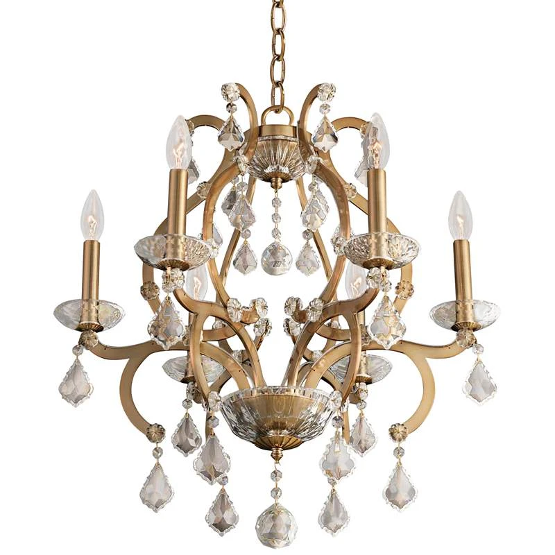 Allegri Duchess 22" Wide Champagne Gold 6-Light Chandelier 4 Allegri Duchess 22" Wide Champagne Gold 6-Light Chandelier - Image 2