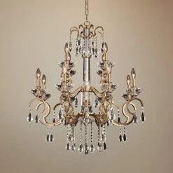 Allegri Valencia 32"W Champagne Gold 12-Light Chandelier