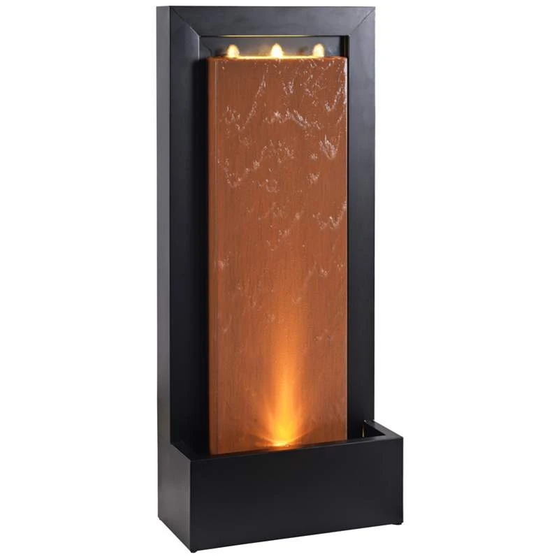 Andora 47 1/4" High Rust And Black LED Waterfall Fountain 4 Andora 47 1/4" High Rust And Black LED Waterfall Fountain - Image 2