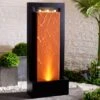 Andora 47 1/4" High Rust And Black LED Waterfall Fountain -Golden Lighting Shop andora 47 and one quarter inch high rust and black led waterfall fountain 85a39cropped