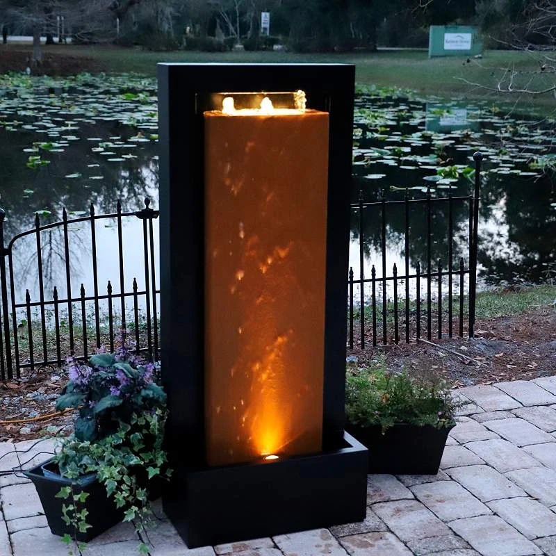 Andora 47 1/4" High Rust And Black LED Waterfall Fountain 5 Andora 47 1/4" High Rust And Black LED Waterfall Fountain - Image 3