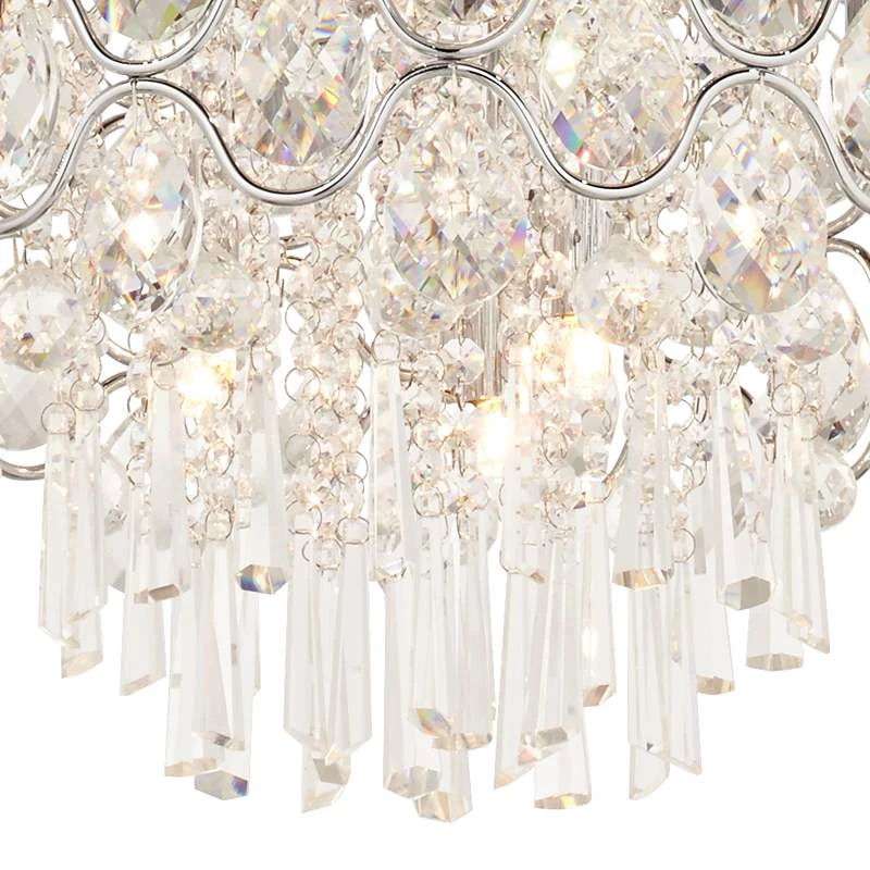 Angotti 9-Light 19" Round Modern Luxe Crystal Chandelier 7 Angotti 9-Light 19" Round Modern Luxe Crystal Chandelier - Image 5