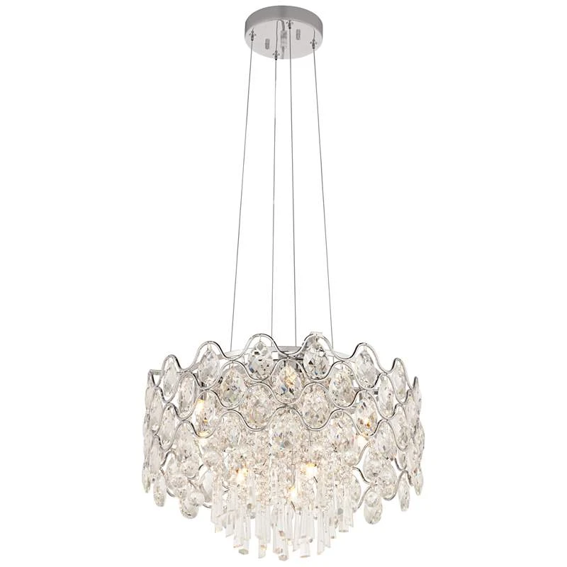 Angotti 9-Light 19" Round Modern Luxe Crystal Chandelier 9 Angotti 9-Light 19" Round Modern Luxe Crystal Chandelier - Image 7
