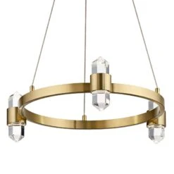 Arabella 20 1/2"W Champagne Gold 6-Light LED Crystal Pendant 8 Arabella 20 1/2"W Champagne Gold 6-Light LED Crystal Pendant -Golden Lighting Shop arabella 20 and one half inchw champagne gold 6 light led crystal pendant 75a22views1