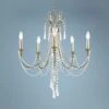 Arcadia 23 1/2"W Antique Silver Crystal 5-Light Chandelier