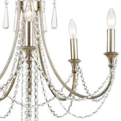 Arcadia 23 1/2"W Antique Silver Crystal 5-Light Chandelier 7 Arcadia 23 1/2"W Antique Silver Crystal 5-Light Chandelier -Golden Lighting Shop arcadia 23 and one half inchw antique silver crystal 5 light chandelier 71y23views1