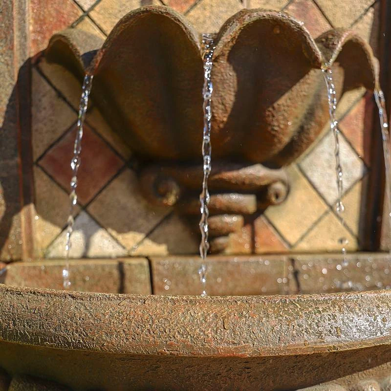 Armando 42 3/4" High Mosaic Patio Wall Fountain With Light 8 Armando 42 3/4" High Mosaic Patio Wall Fountain With Light - Image 6