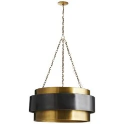 Arteriors Home Nolan 30" Wide Vintage Brass Pendant Light -Golden Lighting Shop arteriors home nolan 30 inch wide vintage brass pendant light 427y0views5
