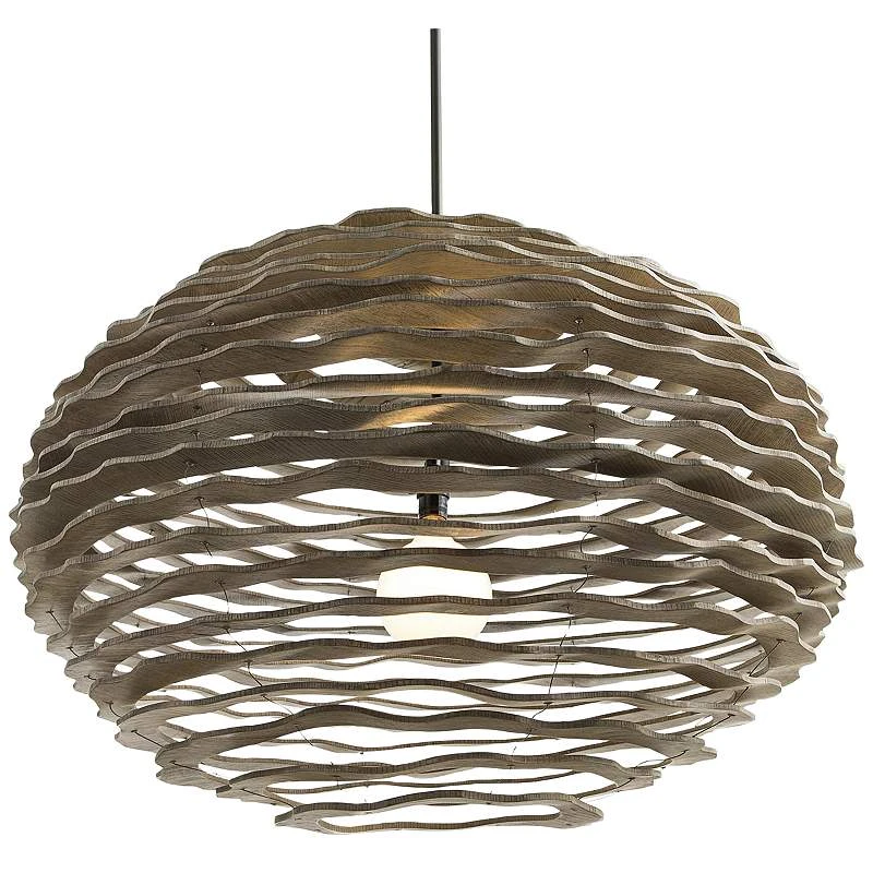 Arteriors Home Rook 24" Wide Natural Wood Pendant Light 4 Arteriors Home Rook 24" Wide Natural Wood Pendant Light - Image 2