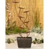Ashton Curved Leaves 41" High Copper Finish Floor Fountain -Golden Lighting Shop ashton curved leaves 41 inch high copper finish floor fountain y6953cropped
