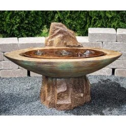 Aura 29" High Relic Hi-Tone LED Outdoor Floor Fountain
