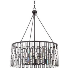 Aurelia 26 3/4" Wide Bronze With Clear Glass Pendant Light -Golden Lighting Shop aurelia 26 and three quarter inch wide bronze with clear glass pendant light 54a64