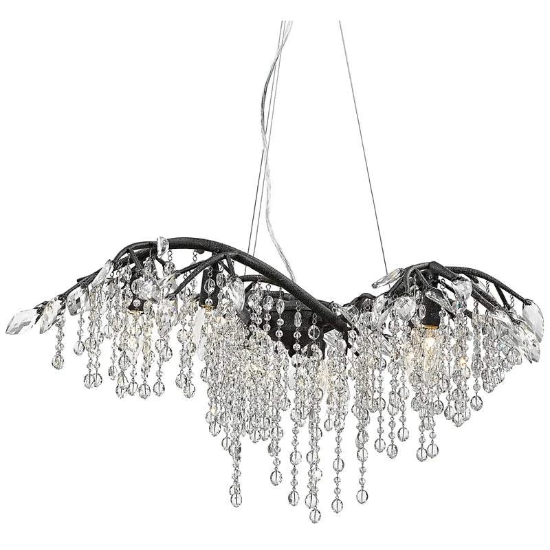 Golden Lighting Autumn Twilight 31" Wide Black Iron And Crystal Chandelier 4 Golden Lighting Autumn Twilight 31" Wide Black Iron And Crystal Chandelier - Image 2