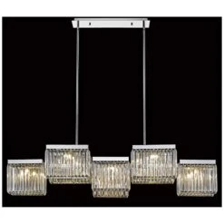 Avenue Broadway 57"W Nickel Kitchen Island Light Chandelier -Golden Lighting Shop avenue broadway 57 inchw nickel kitchen island light chandelier 12t38views1