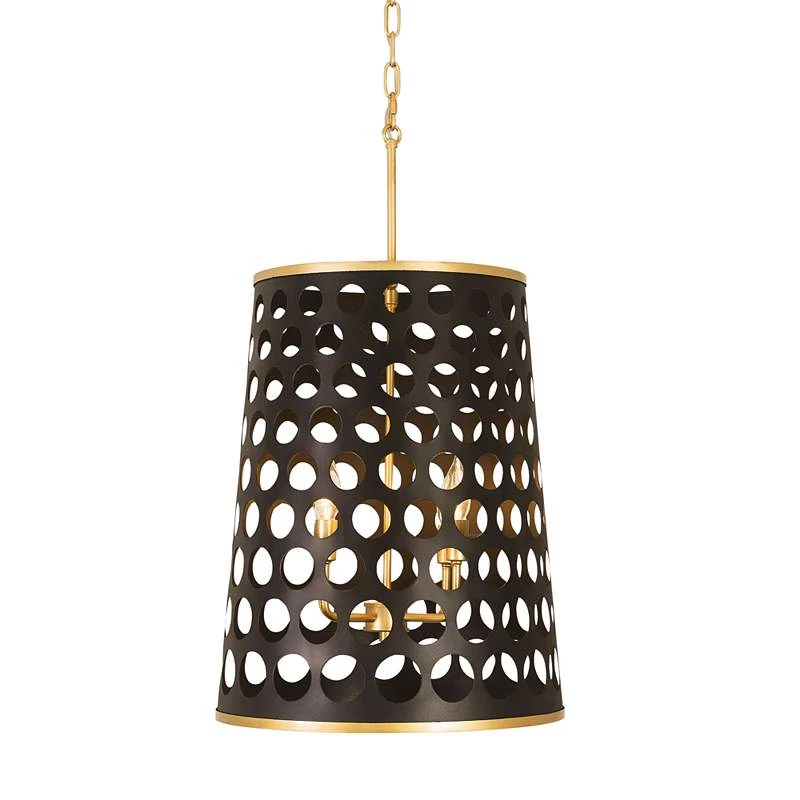 Bailey 16" Wide Matte Black Gold 4-Light Pendant 4 Bailey 16" Wide Matte Black Gold 4-Light Pendant - Image 2