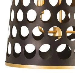 Bailey 16" Wide Matte Black Gold 4-Light Pendant 8 Bailey 16" Wide Matte Black Gold 4-Light Pendant -Golden Lighting Shop bailey 16 inch wide matte black gold 4 light pendant 438k1views1