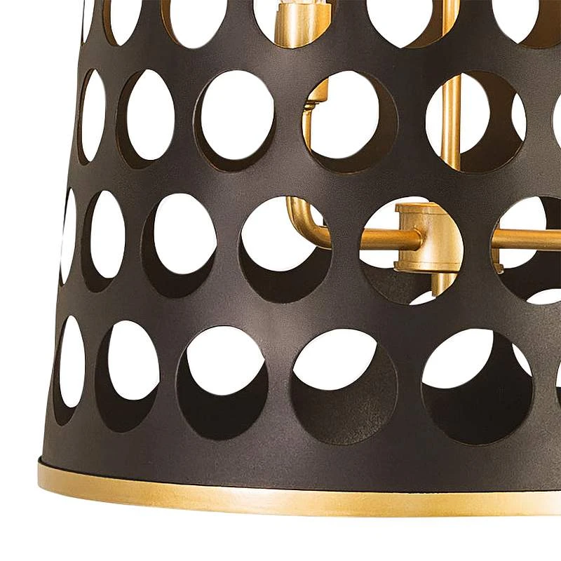 Bailey 16" Wide Matte Black Gold 4-Light Pendant 5 Bailey 16" Wide Matte Black Gold 4-Light Pendant - Image 3