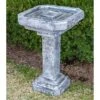 Bancroft 24 3/4" High Frosted Mocha Outdoor Birdbath -Golden Lighting Shop bancroft 24 and three quarter inch high frosted mocha outdoor birdbath 775r3cropped