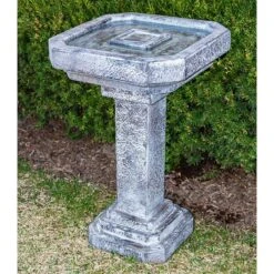 Bancroft 24 3/4" High Frosted Mocha Outdoor Birdbath