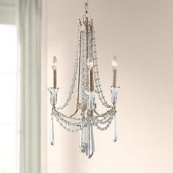 Barcelona 17" Wide Transcend Silver Crystal Chandelier