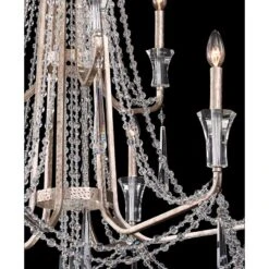 Barcelona 34 1/2" Wide Transcend Silver Crystal Chandelier -Golden Lighting Shop barcelona 34 and one half inch wide transcend silver crystal chandelier 11m24views1