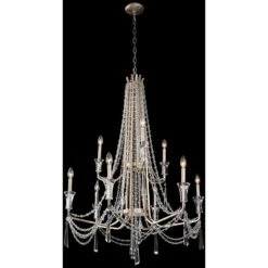 Barcelona 34 1/2" Wide Transcend Silver Crystal Chandelier -Golden Lighting Shop barcelona 34 and one half inch wide transcend silver crystal chandelier 11m24views3