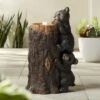 Bears On Log 28 1/2" High Rustic LED Bubbler Fountain -Golden Lighting Shop bears on log 28 and one half inch high rustic led bubbler fountain 79p95cropped