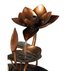 Begonia Flowers 10 1/4" High Small Table Fountain -Golden Lighting Shop begonia flowers 10 and one quarter inch high small table fountain v7988views2