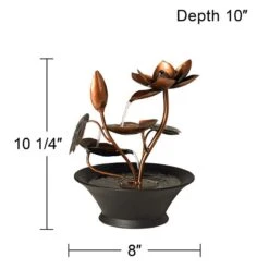 Begonia Flowers 10 1/4" High Small Table Fountain -Golden Lighting Shop begonia flowers 10 and one quarter inch high small table fountain v7988views3