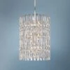 Belle Aurore 17"W Silver Leaf Crystal Foyer Pendant Light 1 Belle Aurore 17"W Silver Leaf Crystal Foyer Pendant Light -Golden Lighting Shop belle aurore 17 inchw silver leaf crystal foyer pendant light 77m75cropped