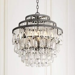 Beloit 20" Wide Clear Crystal 4-Light Chandelier