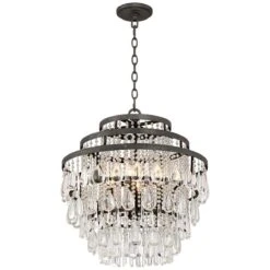 Beloit 20" Wide Clear Crystal 4-Light Chandelier -Golden Lighting Shop beloit 20 inch wide clear crystal 4 light chandelier 9h547views1
