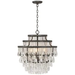 Beloit 20" Wide Clear Crystal 4-Light Chandelier -Golden Lighting Shop beloit 20 inch wide clear crystal 4 light chandelier 9h547views2